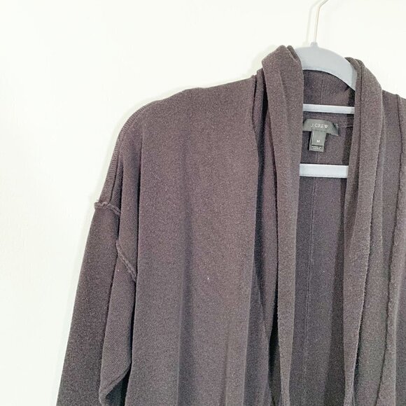 J. Crew lyocell cotton blend long sleeve tunic duster open cardigan sweater - Picture 3 of 10